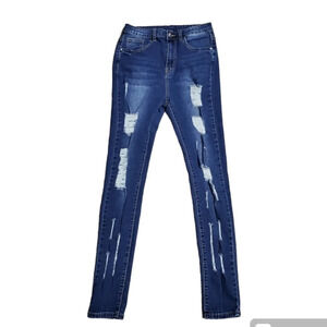 Shein Women's High Waisted Distressed Skinny Denim Jeans M